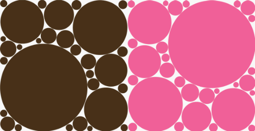 Childrens Toyshop  Toys : 62 Chocolate Brown & Flirt Pink Dots, 8" Variety Peel & Stick - Repositionable - Polka Dot Wall Stickers