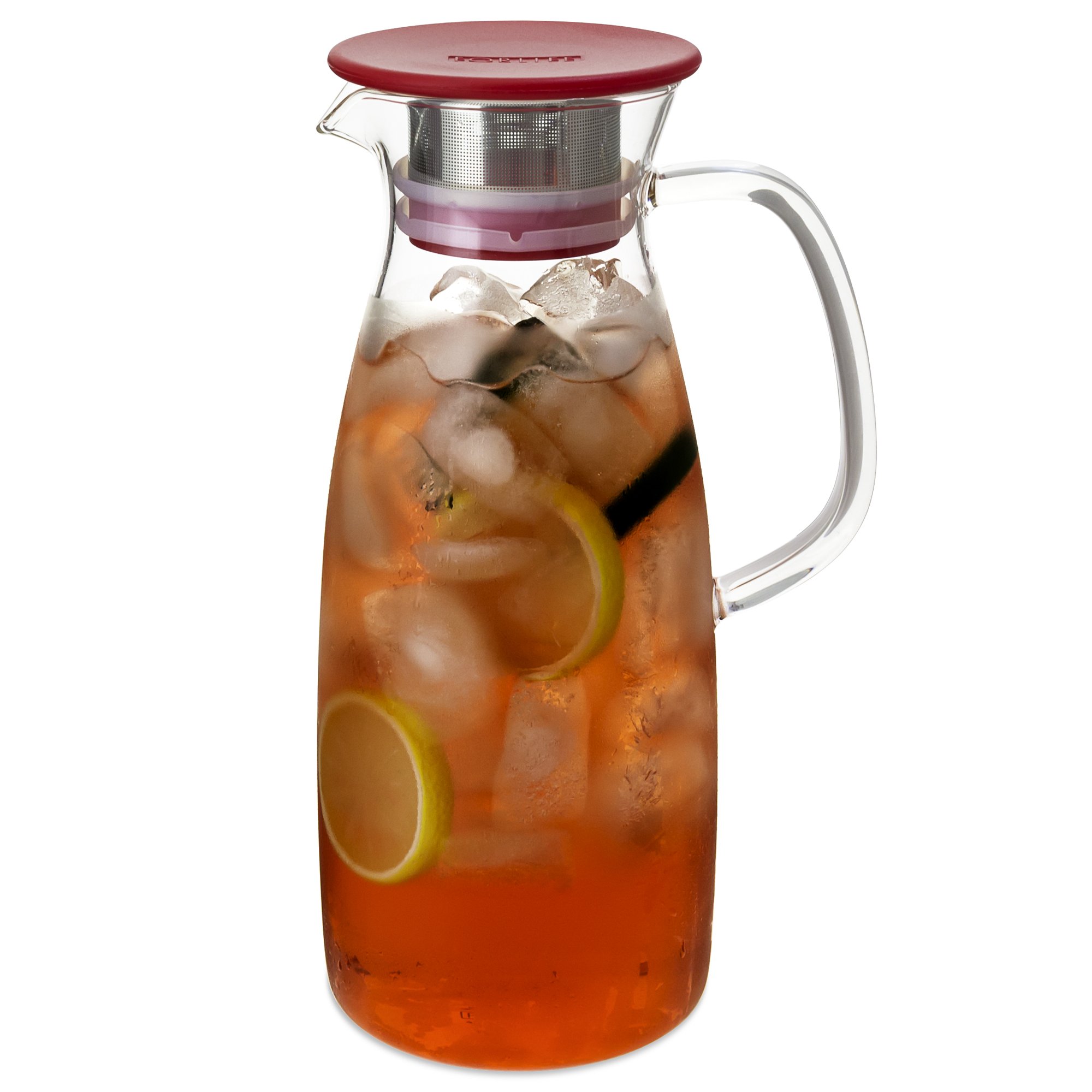 FORLIFE Mist Glass Ice Tea Jug 50Ounce Red eBay