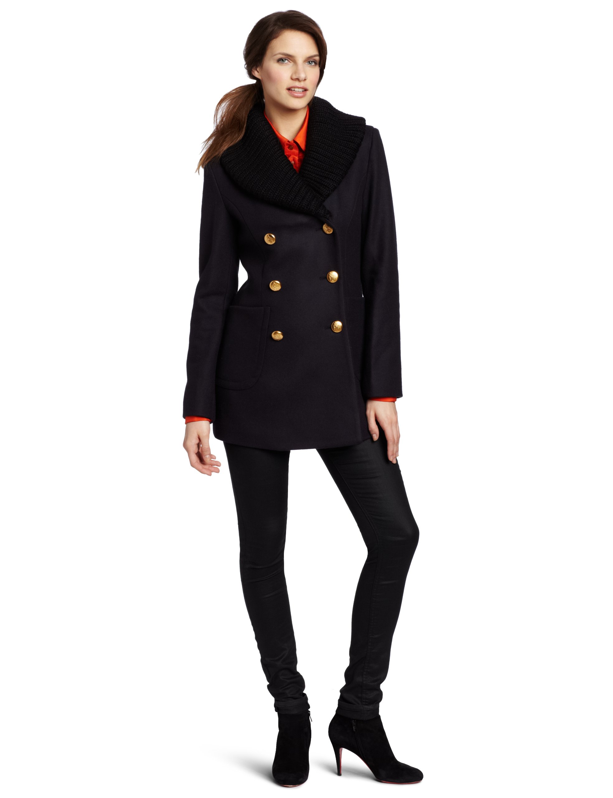 Vivienne Westwood Anglomania Women's Vienna Peacoat With Rib