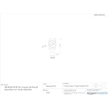 SMC KQ2V04-M5A PBT & Brass Push-to-Connect Tube Fitting, Universal Elbow, 4 mm Tube OD x M5x0.8 Male