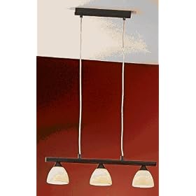 Eglo 88495A Kyra-1, Antique Brown Champagne, 3-Light Pendant Light Fixture by Eglo