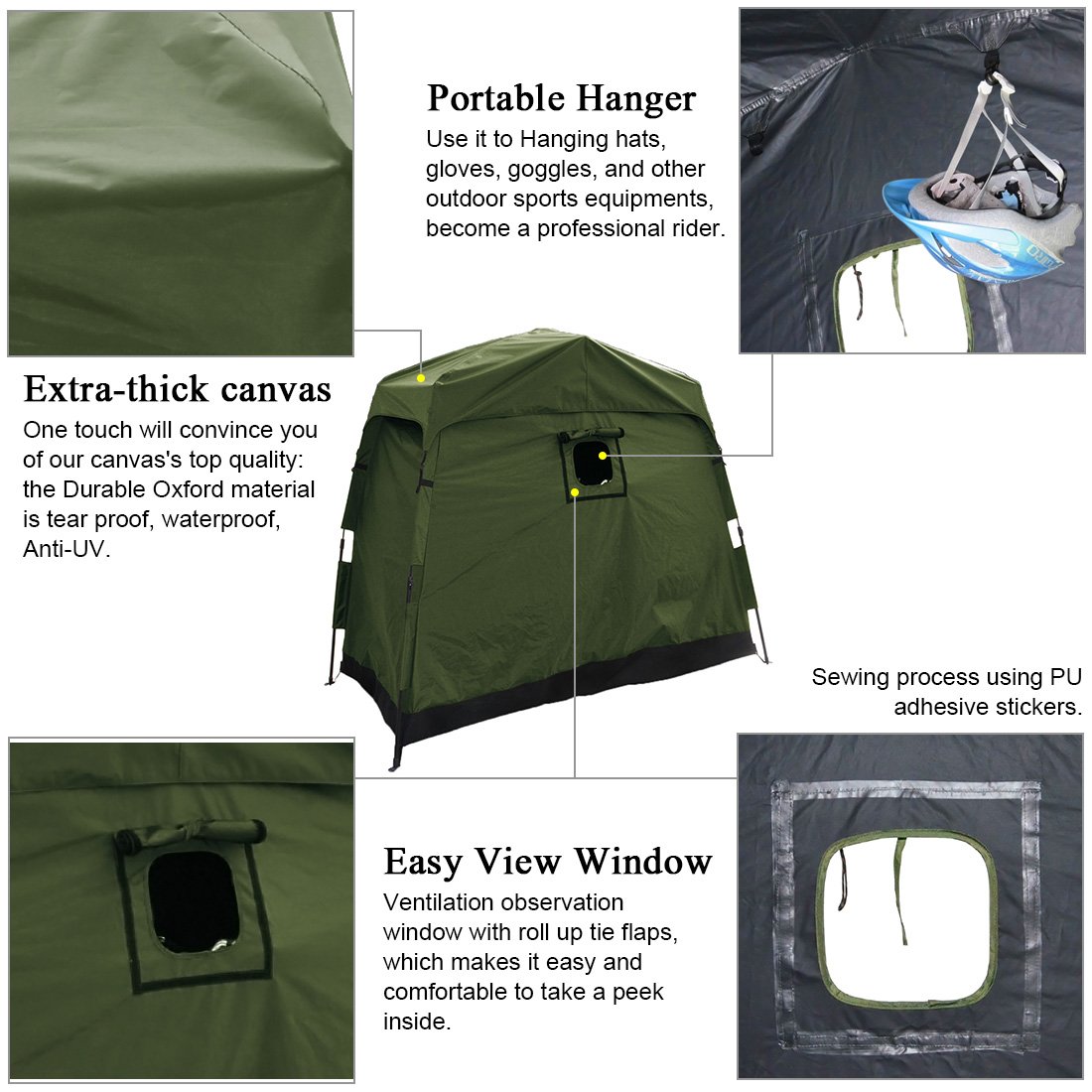 Quictent Heavy Duty Outdoor Pop Up Bike Tent Storage Shed Quick Setup Garage with Automatic rod
