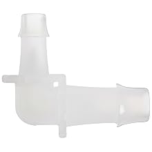 Value Plastics L100/080-6 Elbow Reduction Tube Fitting with 500 Series Barbs, 3/4" (19.0 mm) and 1/2" (12.7 mm) ID Tubing, Natural Polypropylene (25-Pack)