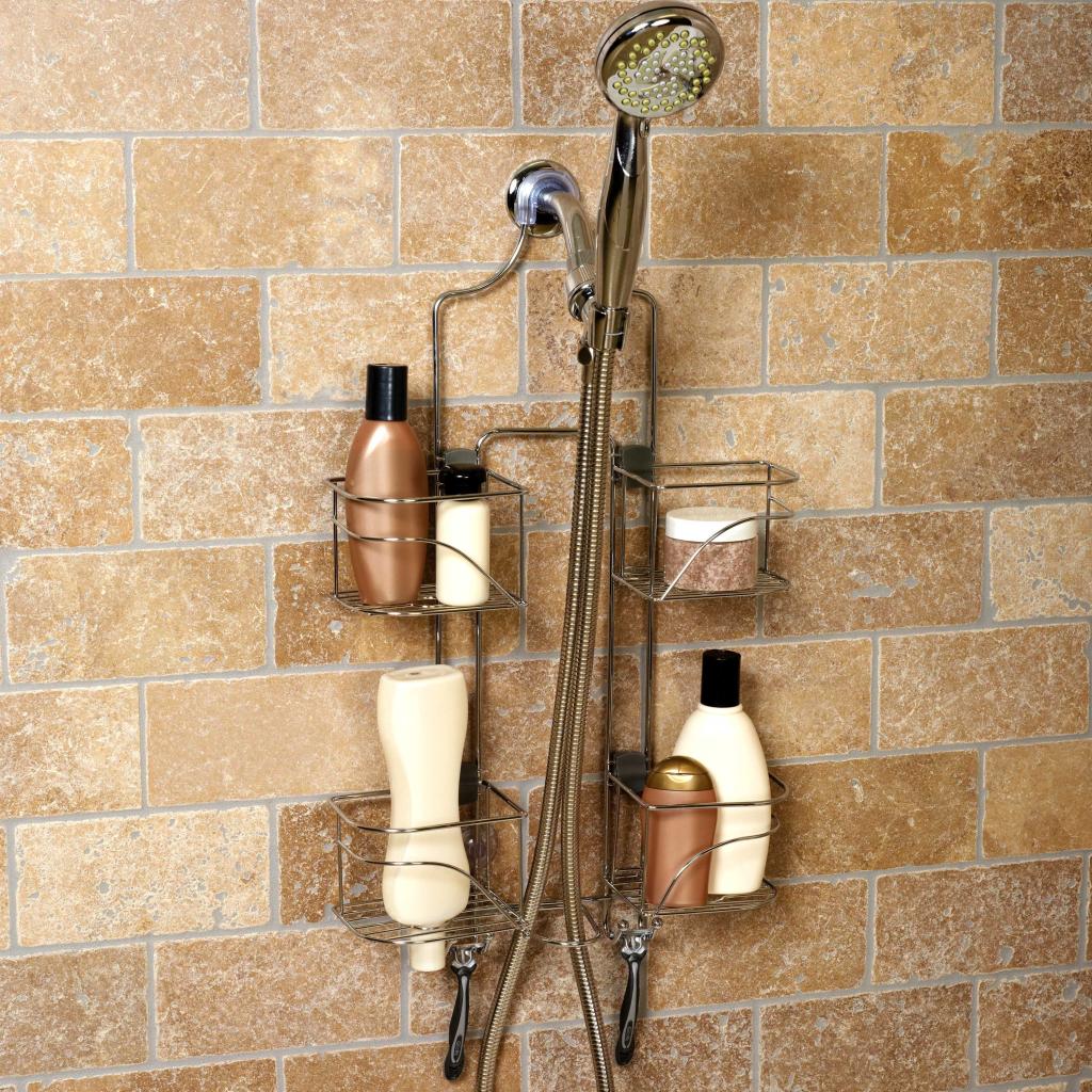 NEW Bathroom Caddy for Hand Held Shower, Bath Basket Shelf Wall