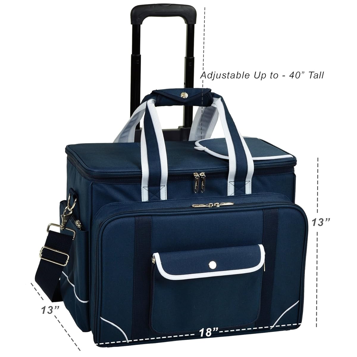 Picnic at Ascot Ultimate Insulated Picnic Cooler on Wheels with