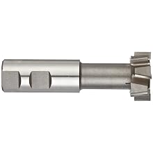 Niagara Cutter TS109 T-Slot Shank Type Cutter, High Speed Steel, Uncoated (Bright), Weldon Shank, 10 Helix Angle, 1-15/32" Cutter Diameter, 8 Tooth, 5/8" Width