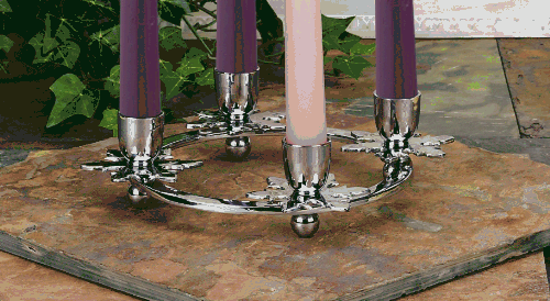 Biedermann & Sons Chrome Snowflake Advent Ring, 8-Inch Diameter
