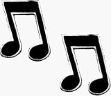 1/8th Music Note - 2 FOR THE PRICE OF ONE!!! - Embroidered Iron On or Sew On Patches