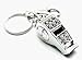 Large 3d Crystal Whistle Charm Key Chain with Lobster Claw Clip