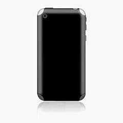Gehäuse Schutzfolie für Apple iPhone 3G Rückseite (schwarz)