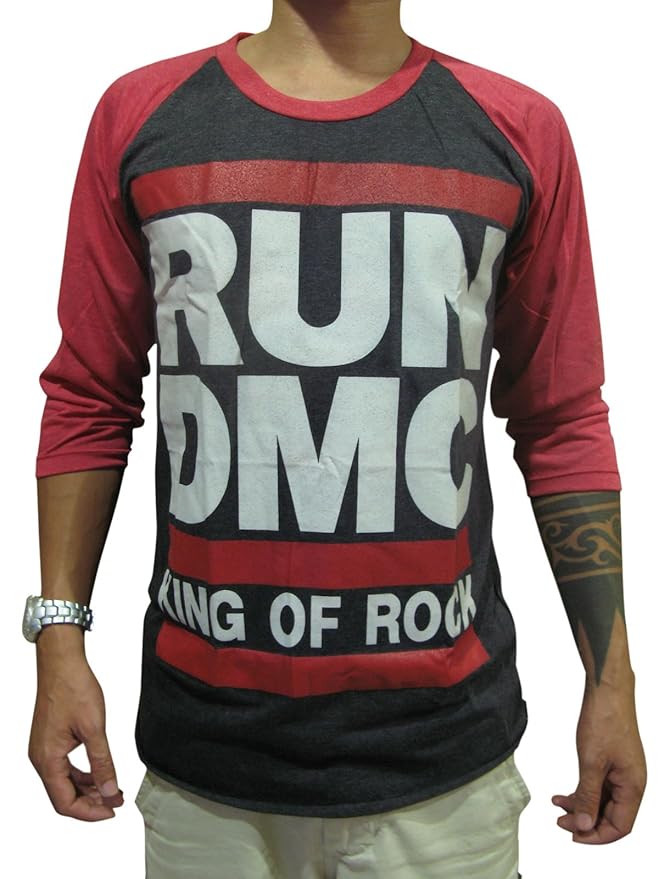 Amazon.com: Bunny Brand Men's RUN DMC Hip Hop Rock Raglan T-Shirt ...