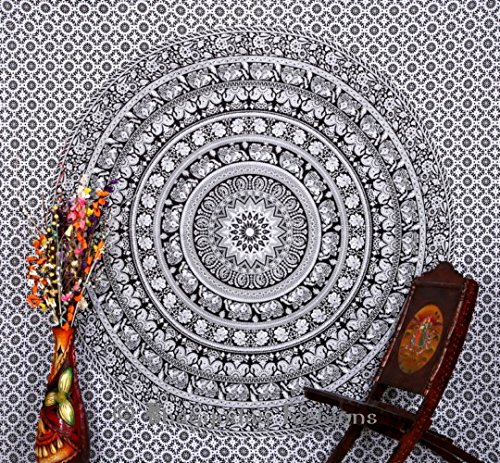 Sophia-Art Indian Mandala Hippie Tapestries Wall Hanging Unique Indian Tapestry Hippy Mandala Beautiful Handmade Bedspread Wall Decor Queen Tapestry (Red Tie&Dye Ombre, 86" x 94")