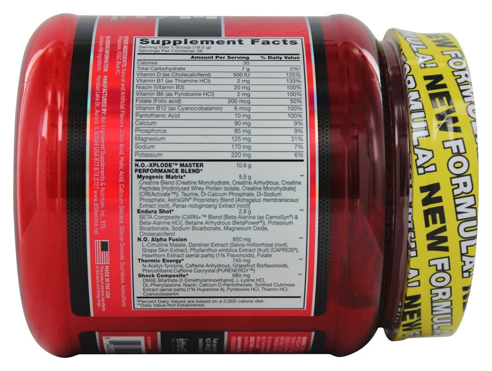Amazon.com: BSN - N.O.-Xplode Pre-Workout Igniter Bonus Size Blue ...