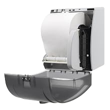 Georgia-Pacific Vista 54338 Black Hygienic Push Paddle Roll Paper Towel Dispenser, 12.75" Width x 14.25" Height x 10.5" Depth