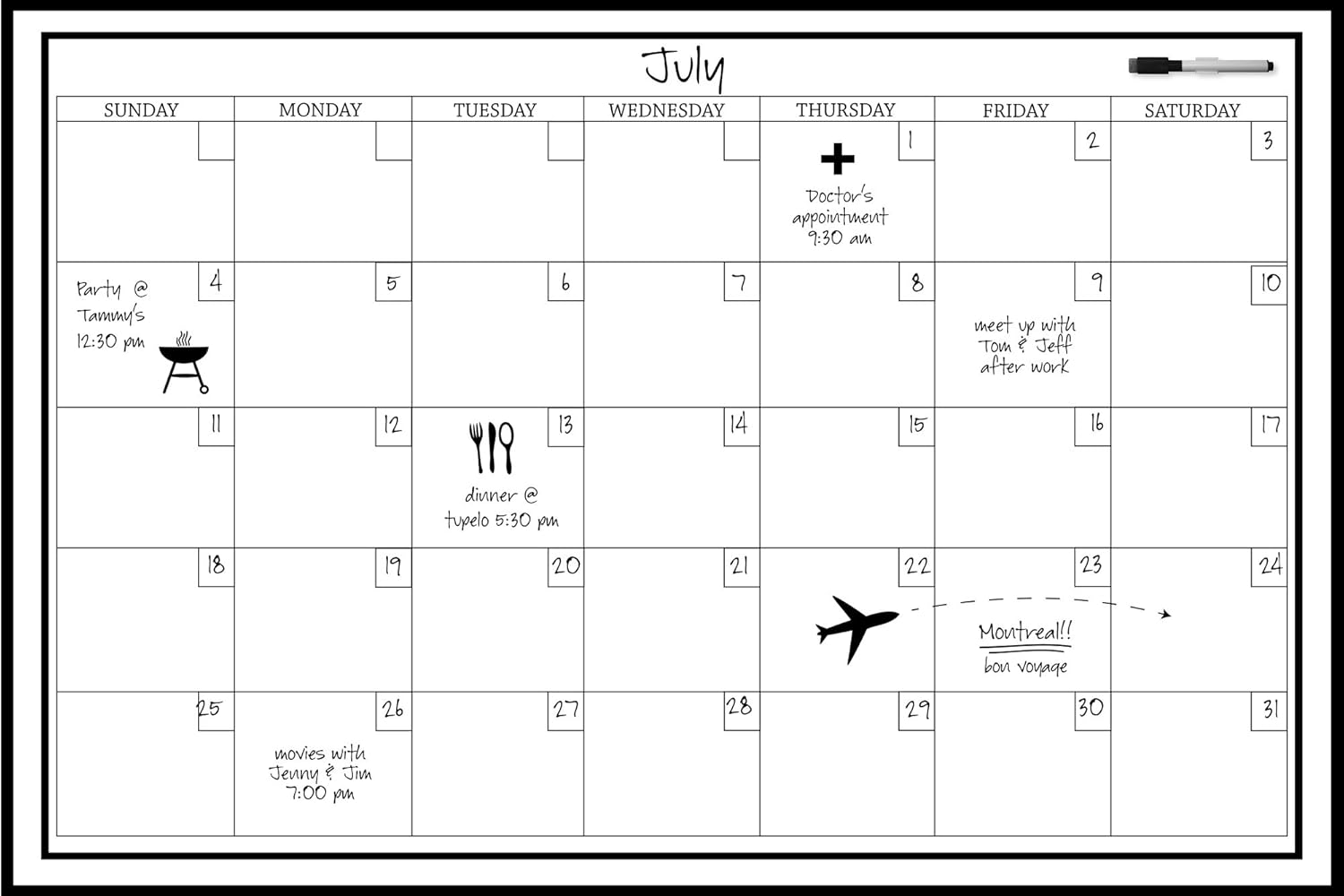 Купить Wall Pops WPE0447 24Inch by 36Inch Peel and Stick Dry Erase