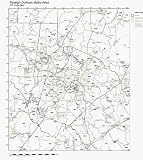 Raleigh, NC Metro Area ZIP Code Map, wall sized print by WorkingMaps, Measured in inches 30x30