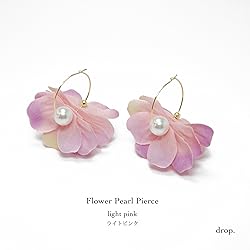 drop.フラワーピアス（ライトピンク）