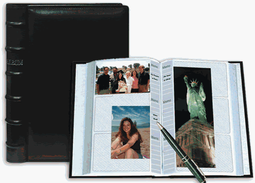 2-Pack Bonded Leather 3-Up Bookbound Album