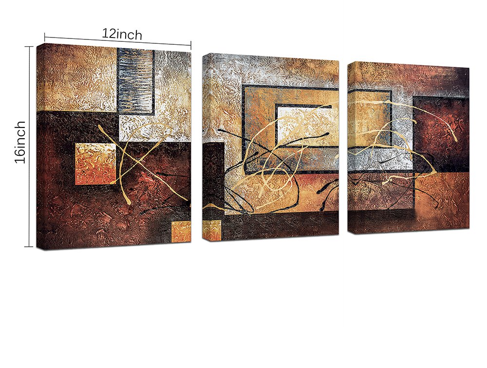 Amazon.com: Phoenix Decor-Abstract Canvas Wall Art Paintings on ...