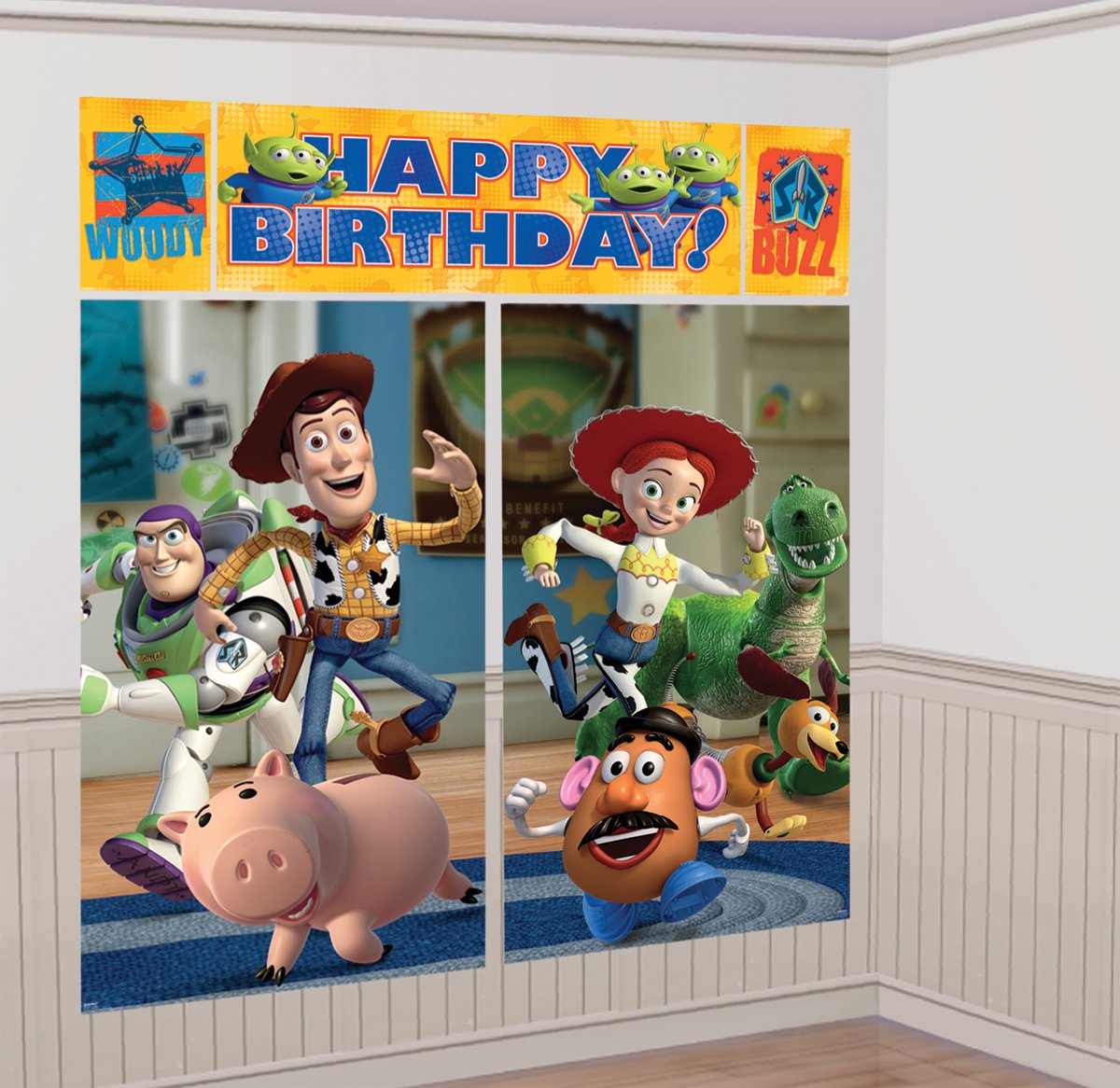Disney Toy Story Wall Decoration Kit, Scene Setter Happy Birthday Party Supplies eBay