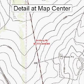 Buy USGS Topographic Quadrangle Map - Belding NE, Texas (Folded Waterproof)