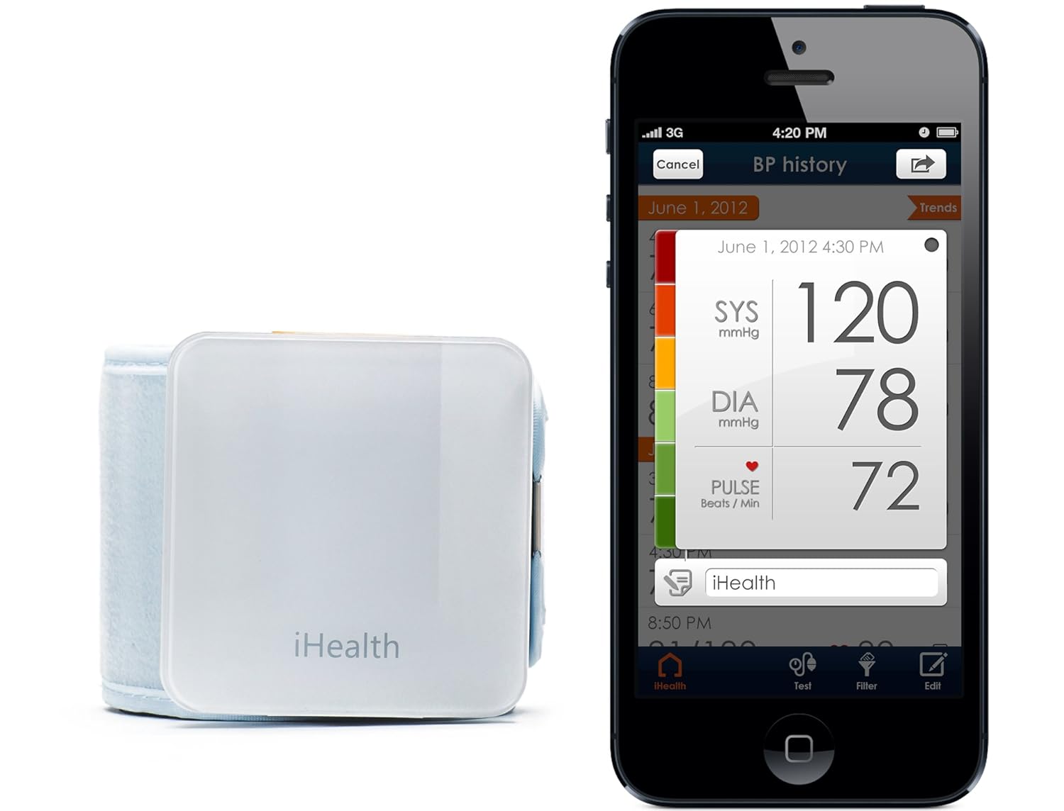 iHealth BP7 Wireless Blood Pressure Wrist Monitor for iPhone and