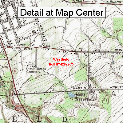 USGS Topographic Quadrangle Map - Westfield, New York