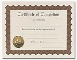Certificate of Completion