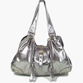 Everyday Casual Crinkle Studded Fashionable Handbag Satchel Purse
