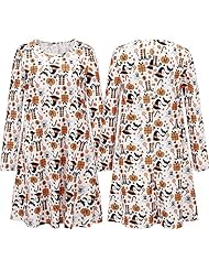 Shift Cotton/Nylon Long Sleeves General Print  Dress