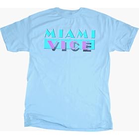 Miami Vice TV Show Series Movie Light Blue Vintage T-shirt