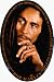 Bob Marley - Life Is One Big Road with Lots of Signs - So When You're Riding Through The Ruts Don't Complicate Your Mind- Oval Sticker / Decal