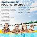 Aumzong 60 Sq Swimming DE Pool Filter Grids Compatible with Hayward Pro-Grid DE6020 60 Sq.Ft. 30 inch 