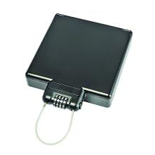 MMF Industries Mobile Security ICASE with Liner Combination Lock, 5 5/8 x 5 7/8 x 1 1/4 Inches, Black(2648304)