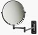 8 Makeup Vanity Mirror, Oil-Rubbed Bronze, Dual Arm, Wall Mount, 7X Optics