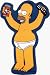 The Simpsons - Homer Simpson Holding Beer & Remote in His Underwear - Sticker / Decal