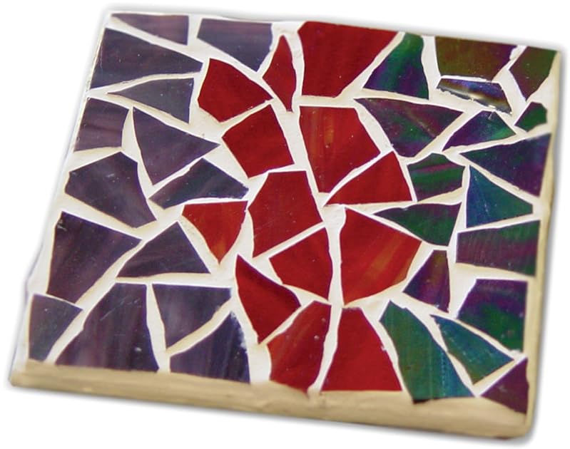 Jennifer's Mosaics Stained Glass Mosaic Coaster Kit, Makes 4 Coasters