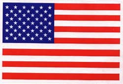 American Flag - On Clear Background (Stripes are Clear) - Sticker / Decal