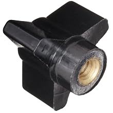 Davies Thermoset Three Arm Knob, Flute Rim, Threaded Hole, 1/4"-20 Thread Size X 3/8" Thread Length, 1-1/8" Diameter (Pack of 5)