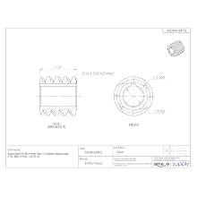 Boston Gear D1618KLH Worm Gear, 14.5 Degree Pressure Angle, 0.750" Bore, 10 Pitch, 1.25 PD, LH