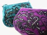 Bewitched Accessories Embroidered And Sequined Velvet Handbag