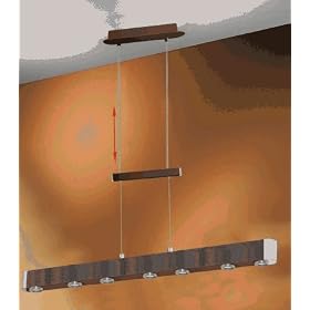 Eglo 87954A Chicago, Antique Brown Nickel, 7-Light Pendant Light Fixture by Eglo