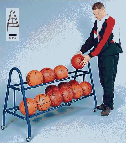 Jaypro Bbc-18Bk Deluxe Eighteen Ball Basketball Carrier - Black