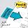 Post-it  Message Flags, "Initial Here", Blue, 1-Inch Wide, 50/Dispenser, 2-Dispensers/Pack