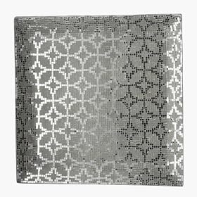 Square Metallic Lace Mosaic Tray by The Storage Store