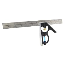 Empire Level E250 12-Inch Heavy Duty Professional Combination Square w/Etched Stainless Steel Blade and True BlueR Vial