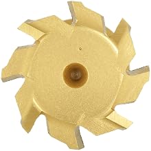 Niagara Cutter TS109 T-Slot Shank Type Cutter, High Speed Steel, TiN Coated, Weldon Shank, 10 Helix Angle, 1" Cutter Diameter, 8 Tooth, 1/2" Width