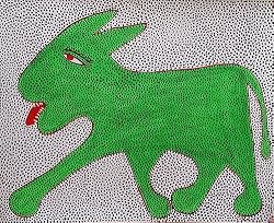 Modern Art Gond Paintings Asian Decor 22 x 28 inches (tgond002)