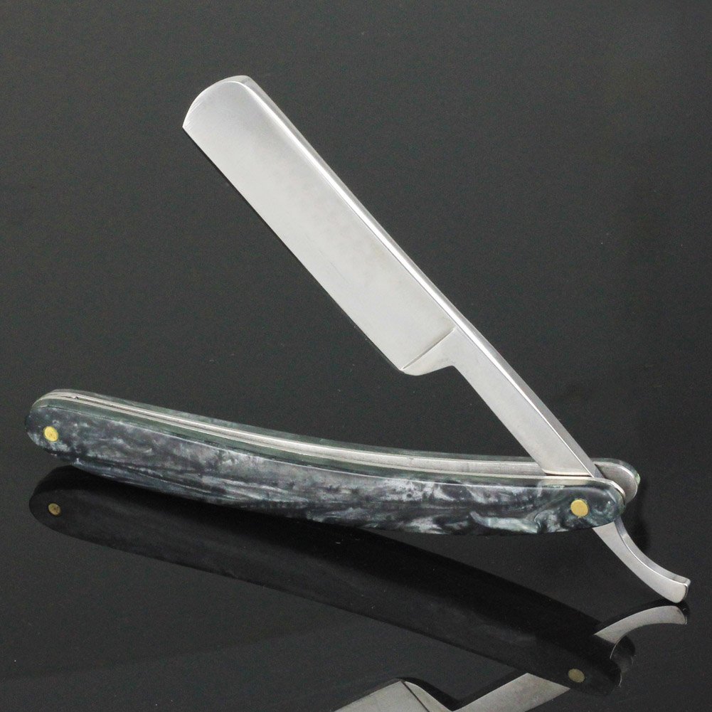 VERY100 Antique Straight Edge Stainless Steel Barber Razor Folding