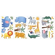 RoomMates RMK1136SCS Jungle Adventure Peel & Stick Wall Decals